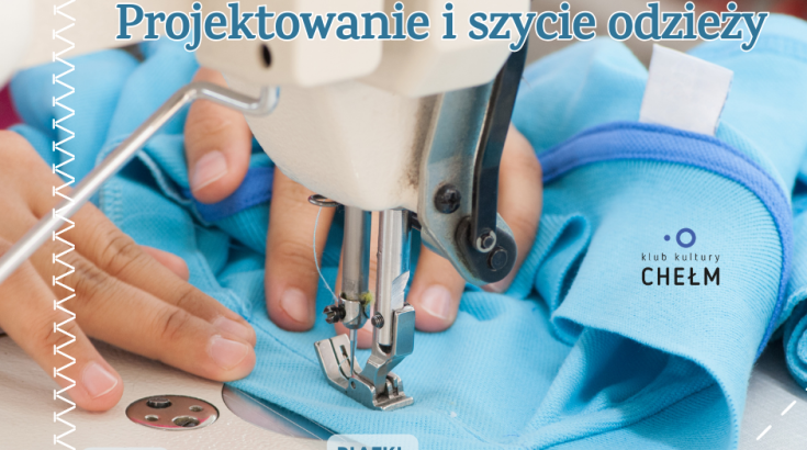 Obrazek przedstawia dłonie osoby szyjącej na maszynie.