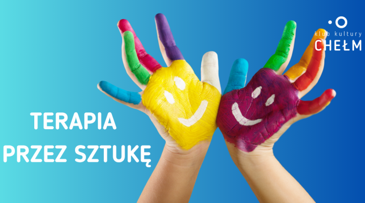 Obrazek przedstawia dłonie pomalowane kolorowymi farbami.