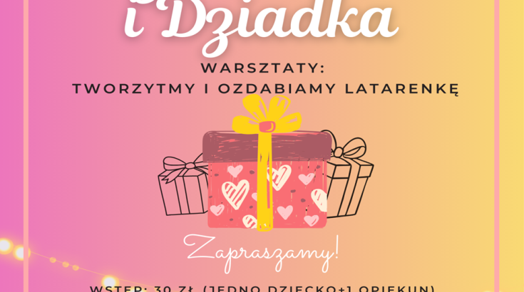 Obrazek przedstawia zapakowany upominek dla babci i dziadka.