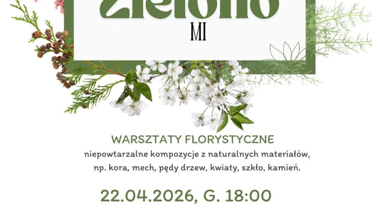 Obrazek przedstawia zielone rośliny skomponowane w stroik.