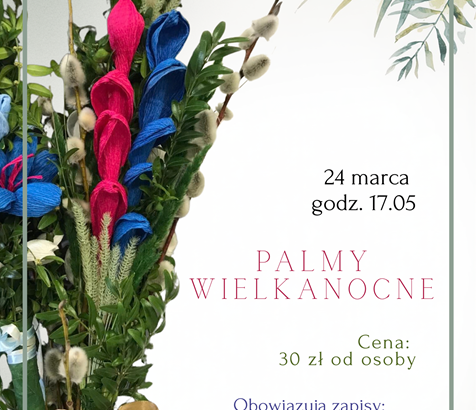 Obrazek przedstawia ręcznie robioną palmę wielkanocną.
