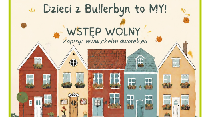 Obrazek przedstawia kolorowe domki z Bullerbyn