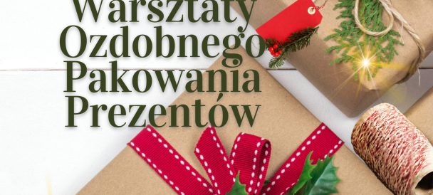 Obrazek przedstawia dekoracyjnie zapakowany prezent